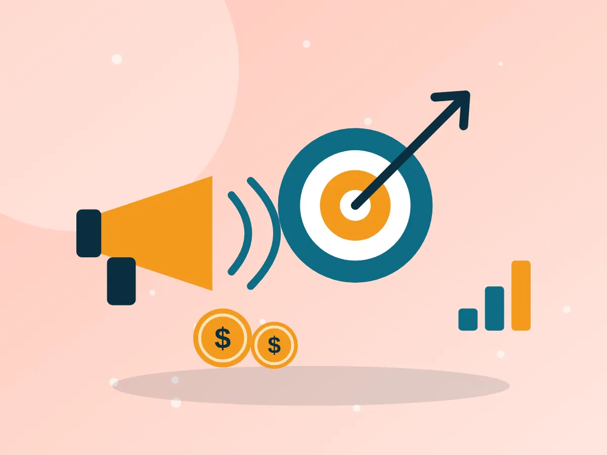 Concept image illustrating digital marketing and b2b lead generation