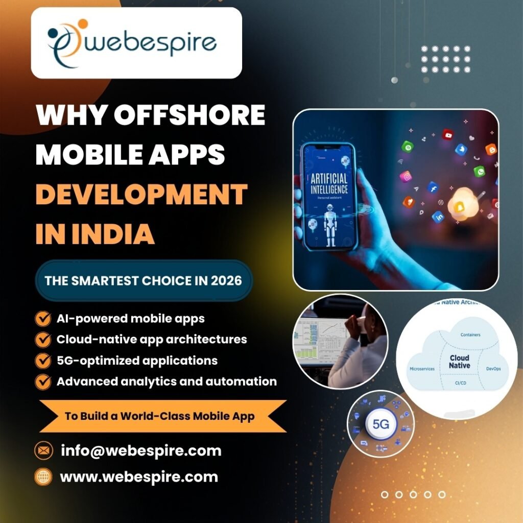 Offshore mobile apps application development in India for global businesses in 2026