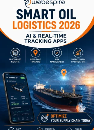 Smart oil logistics system with GPS tracking app and AI insights for global shipping and fleet management
